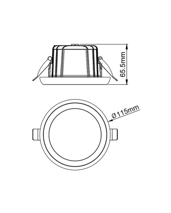 TAMPA * EMPOTRABLE IP65 10W CCT  BLANCO